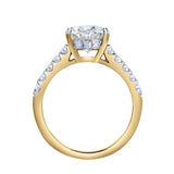 Isidora 14K Yellow Gold Oval Lab Grown Diamond Hidden Halo Engagement Ring - 3.5 Ct