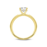 Anastasia 14K Yellow Gold Oval Cut Solitaire Hidden Halo Ring - 1.55 Ct