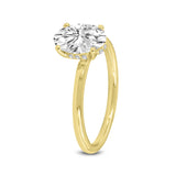 Anastasia 14K Yellow Gold Oval Cut Solitaire Hidden Halo Ring - 1.55 Ct