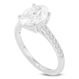 Prose 14K White Gold Oval Lab Grown Diamond Engagement Ring - 2.4 Ct