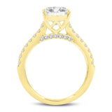 Tasia 14K Yellow Gold Oval Lab Grown Diamond Engagement Ring - 3.4 Ct