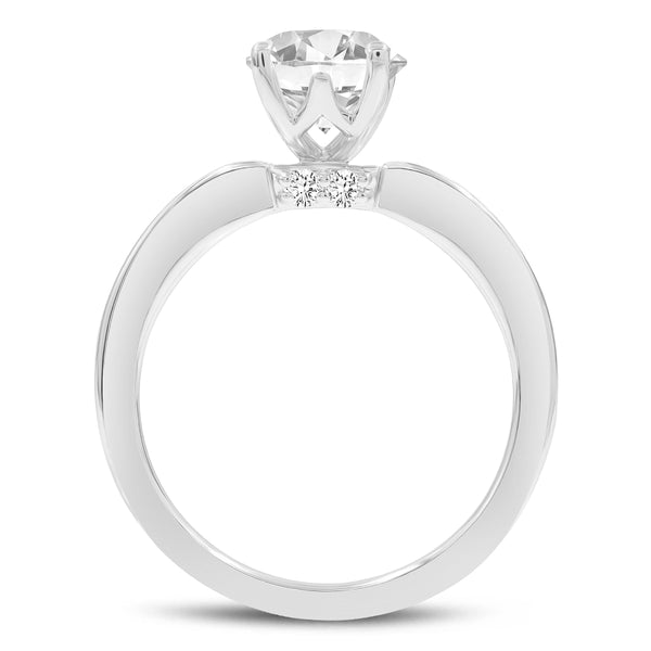 Certified Oval Cut Lab Grown Diamond (2.24 ctw) Hidden Halo Ring in 14K White Gold