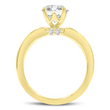 Livia 14K Yellow Gold Oval Lab Grown Diamond Hidden Halo Engagement Ring - 2.25 Ct