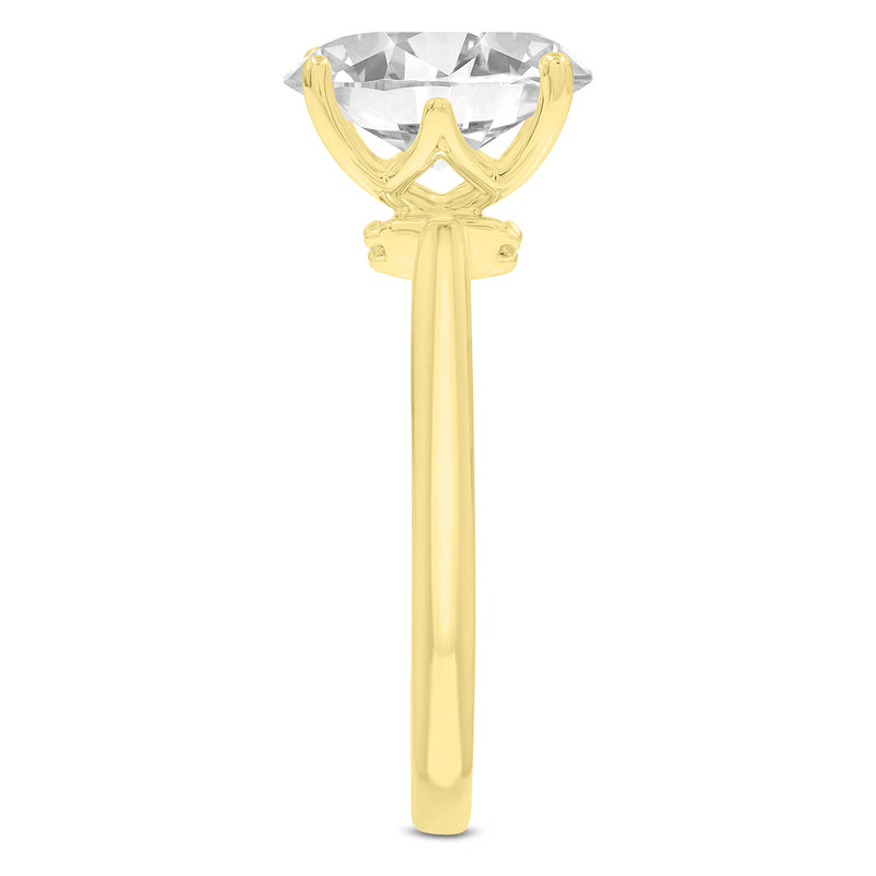 Livia 14K Yellow Gold Oval Lab Grown Diamond Hidden Halo Engagement Ring - 2.25 Ct