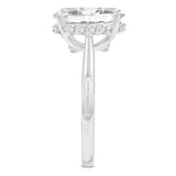 Hera 14K White Gold Oval Cut Lab Grown Diamond Hidden Halo Ring - 3 Ct