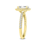 Laurentia 14K Yellow Gold Oval Lab Grown Diamond Halo Engagement Ring - 1.95 Ct