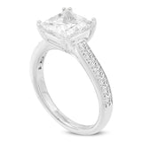 Kalina 14K White Gold Princess Cut Lab Grown Diamond Engagement Ring - 3 Ct
