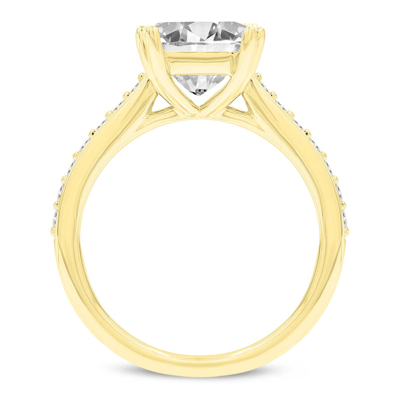 Kalina 14K Yellow Gold Princess Cut Lab Grown Diamond Engagement Ring - 3.07 Ct