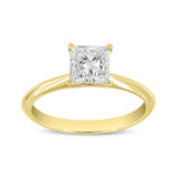Galina 14K Yellow Gold Princess Cut Lab Grown Diamond Engagement Ring - 1.6 Ct