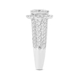 Sofia 14K White Gold Princess Cut Lab Grown Diamond Halo Engagement Ring - 3.35 Ct