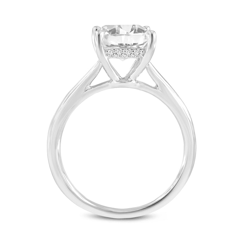 Genoveva 14K White Gold Princess Cut Lab Grown Diamond Hidden Halo Engagement Ring - 2.25 Ct