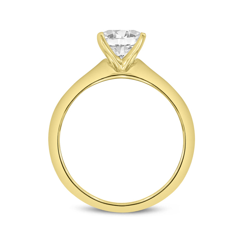 Rhea Princess 14K Yellow Gold Princess Cut Lab Grown Diamond Classic Solitaire Ring - 1.25 Ct