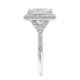 Katerina 14K White Gold Princess Cut Lab Grown Diamond Halo Engagement Ring - 3.7 Ct