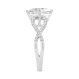 Lilya 14K White Gold Princess Cut Lab Grown Diamond Engagement Ring - 3.5 Ct