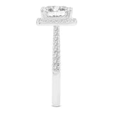 Magdalena 14K White Gold Princess Cut Lab Grown Diamond Halo Engagement Ring - 2.4 Ct