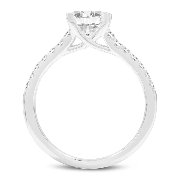 Certified Princess Cut Lab Grown Diamond (1.99 ctw) Ring in 14K White Gold