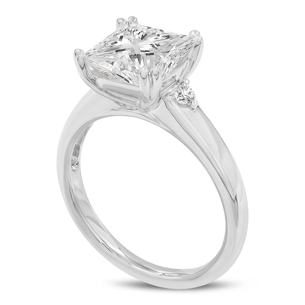 Antoaneta 14K White Gold Princess Cut Lab Grown Diamond Engagement Ring - 3 Ct