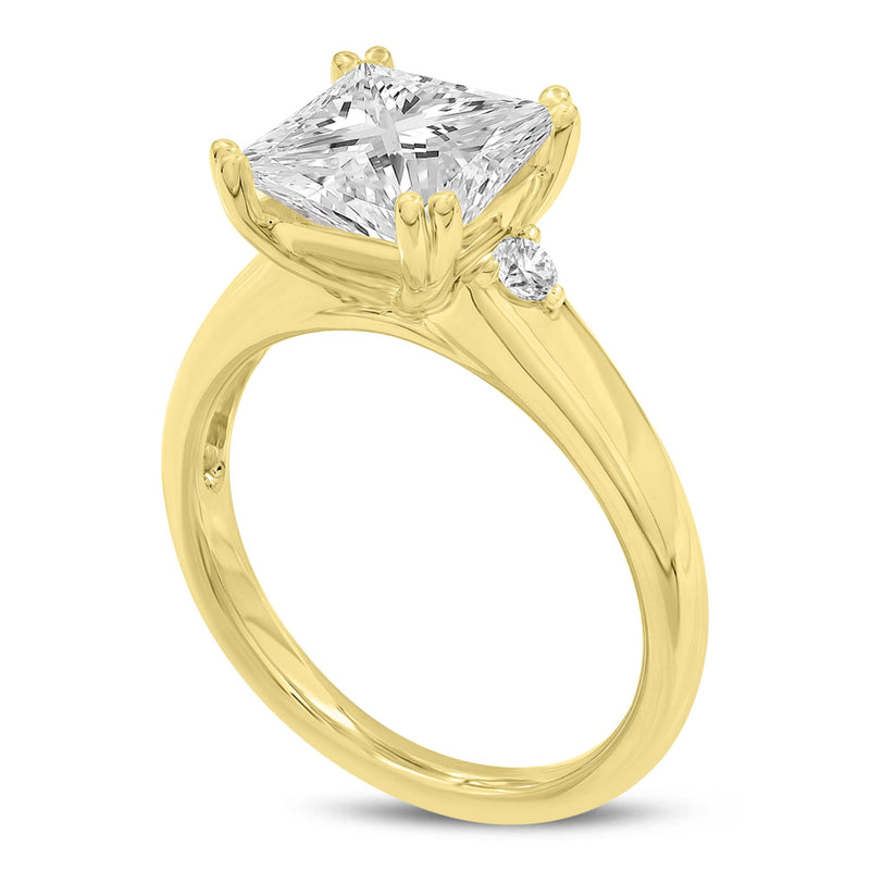 Antoaneta 14K Yellow Gold Princess Cut Lab Grown Diamond Engagement Ring - 2.74 Ct