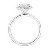 Lyra 14K White Gold Pear Shaped Lab Grown Diamond Halo Ring - 1.9 Ct
