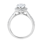 Hana 14K White Gold Pear Lab Grown Diamond Halo Engagement Ring - 2.45 Ct