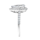 Hana 14K White Gold Pear Lab Grown Diamond Halo Engagement Ring - 2.45 Ct