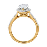 Hana 14K Yellow Gold Pear Lab Grown Diamond Halo Engagement Ring - 2.45 Ct