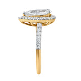 Hana 14K Yellow Gold Pear Lab Grown Diamond Halo Engagement Ring - 2.45 Ct