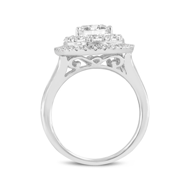 Anisa 14K White Gold Pear Lab Grown Diamond Halo Engagement Ring - 2.47 Ct