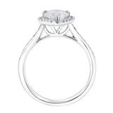 Athena 14K White Gold Pear Lab Grown Diamond Halo Engagement Ring - 2.2 Ct