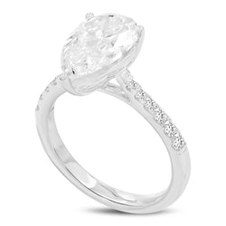 Chloe 14K White Gold Pear Lab Grown Diamond Engagement Ring - 3.29 Ct