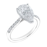 Chloe 14K White Gold Pear Lab Grown Diamond Engagement Ring - 3.25 Ct