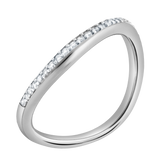 Selena Silk Wave 1.4 Ct Pear Lab Grown Diamond Engagement Ring in 14K White Gold