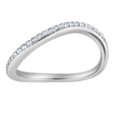 Selena Silk Wave 1.4 Ct Pear Lab Grown Diamond Engagement Ring in 14K White Gold