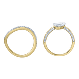 Selena Silk Wave 1.4 Ct Pear Lab Grown Diamond Engagement Ring in 14K Yellow Gold