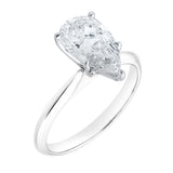 Nadine 14K White Gold Pear Lab Grown Diamond Solitaire Engagement Ring - 2 Ct