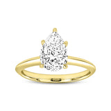 Ava 14K Yellow Gold Pear Lab Grown Diamond Solitaire Ring - 1.5 Ct