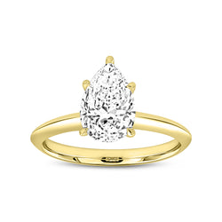 Ava 14K Yellow Gold Pear Lab Grown Diamond Solitaire Ring - 1.51 Ct