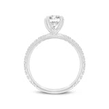 Rania 14K White Gold Pear Lab Grown Diamond Hidden Halo Engagement Ring - 1.95 Ct