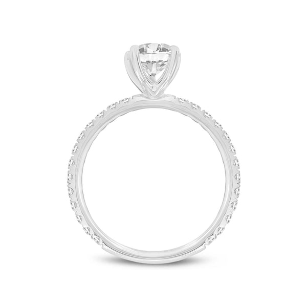 Rania 14K White Gold Pear Lab Grown Diamond Hidden Halo Engagement Ring - 1.98 Ct