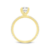 Rania 14K Yellow Gold Pear Lab Grown Diamond Hidden Halo Engagement Ring - 1.95 Ct