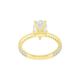 Rania 14K Yellow Gold Pear Lab Grown Diamond Hidden Halo Engagement Ring - 1.95 Ct