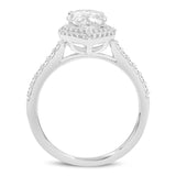 Yasmin 14K White Gold Pear Lab Grown Diamond Halo Engagement Ring - 2.23 Ct
