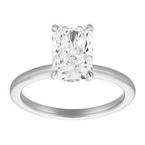Tia 14K White Gold Radiant Lab Grown Diamond Hidden Halo Ring - 2.1 Ct