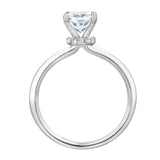 Tia 14K White Gold Radiant Lab Grown Diamond Hidden Halo Ring - 2.1 Ct