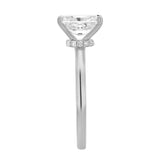 Tia 14K White Gold Radiant Lab Grown Diamond Hidden Halo Ring - 2.1 Ct