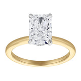 Tia 14K Yellow Gold Radiant Lab Grown Diamond Hidden Halo Ring - 2.1 Ct