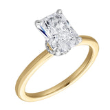 Tia 14K Yellow Gold Radiant Lab Grown Diamond Hidden Halo Ring - 2.1 Ct