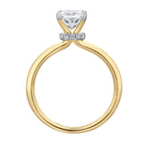 Tia 14K Yellow Gold Radiant Lab Grown Diamond Hidden Halo Ring - 2.1 Ct