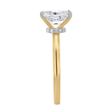 Tia 14K Yellow Gold Radiant Lab Grown Diamond Hidden Halo Ring - 2.1 Ct