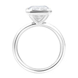 Sophie 14K White Gold Radiant Bezel Lab Grown Diamond Solitaire Engagement Ring – 3 cts